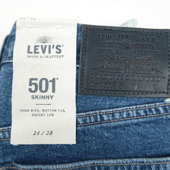 Levis Made Crafted 501 Skinny Chaps Selvedge Jeans - Picture 6 of 7